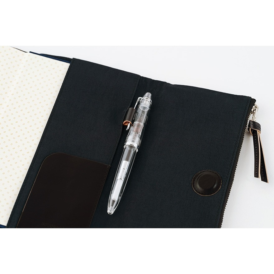 【預購】HOBO日Weeks收納包 tragen 黑色 三折式磁吸書衣 多口袋尼龍書皮 HOBO手帳 週手帳-細節圖11