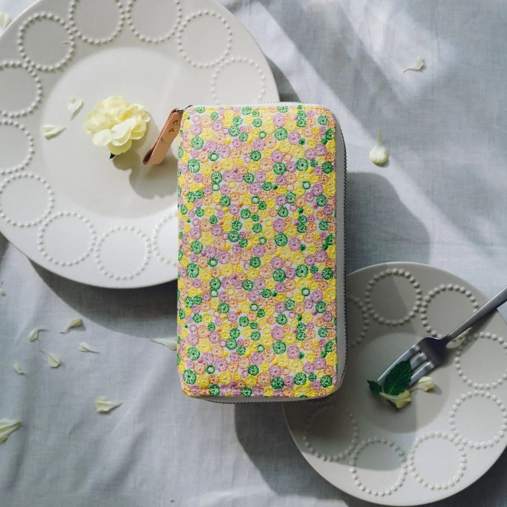 【預購】HOBO日Weeks收納包 skyful (Yellow)拉鍊包 皆川明 minä perhonen 週手帳書衣-細節圖2