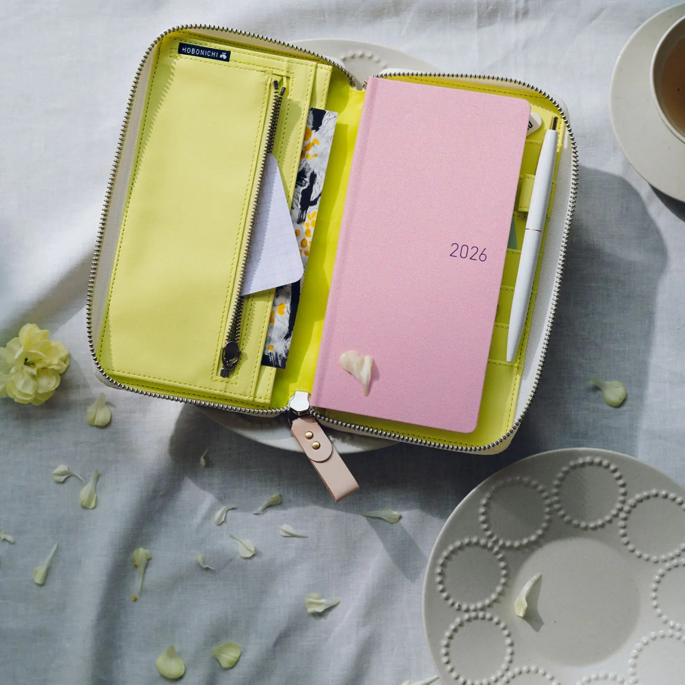 【預購】HOBO日Weeks收納包 skyful (Yellow)拉鍊包 皆川明 minä perhonen 週手帳書衣-細節圖3
