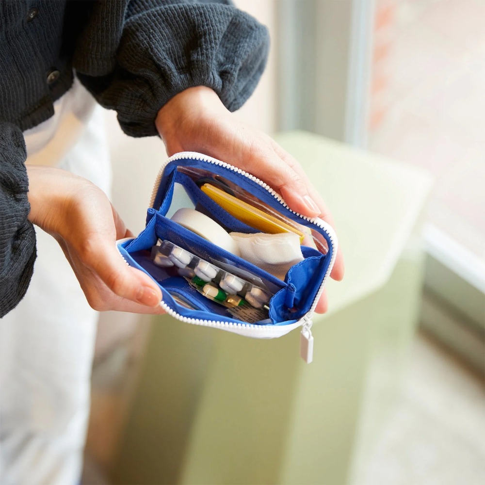 【現貨】HOBO日 收納包 (口袋版) 透明藍 Clear Blue 零錢包 鑰匙包 PVC 手帳週邊-細節圖4