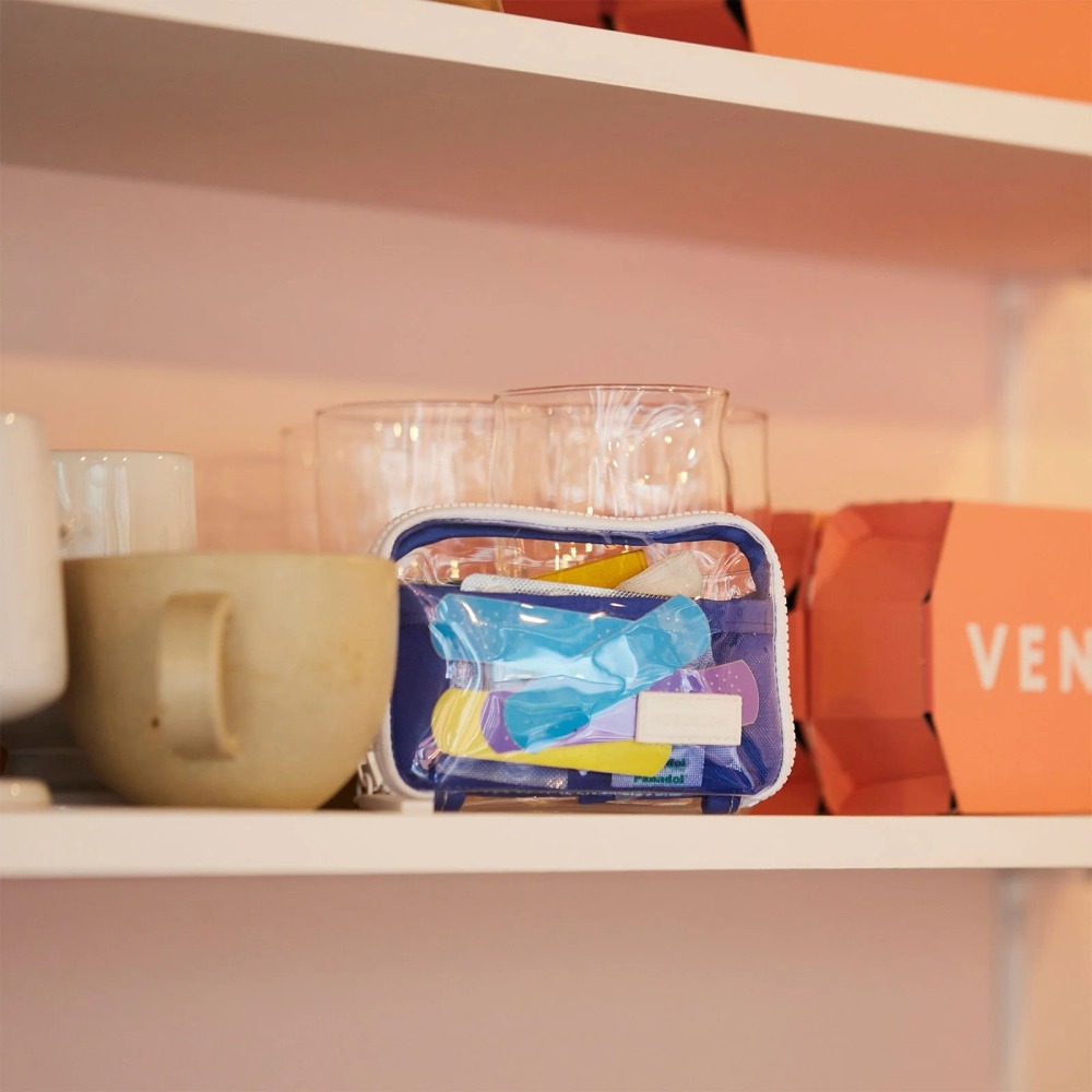 【現貨】HOBO日 收納包 (口袋版) 透明藍 Clear Blue 零錢包 鑰匙包 PVC 手帳週邊-細節圖9