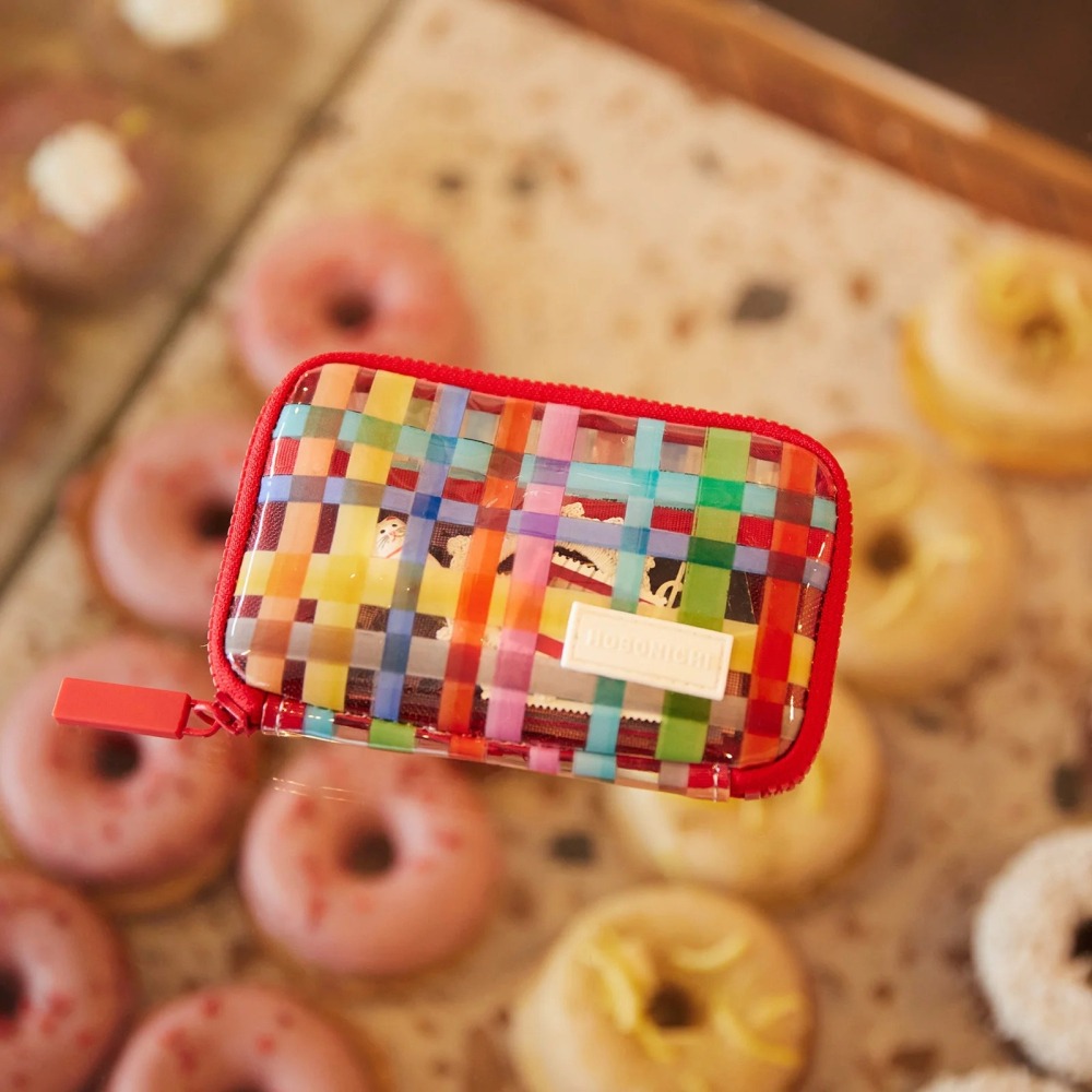 HOBO日 收納包 (口袋版) 透明彩色格紋 Clear Plaid 零錢包 鑰匙包 PVC 手帳週邊-細節圖2