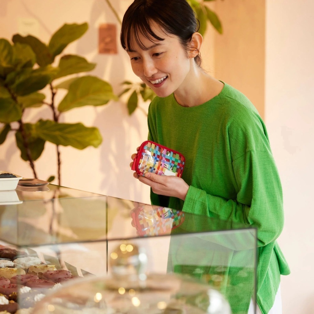 【現貨】HOBO日 收納包 (口袋版) 透明彩色格紋 Clear Plaid 零錢包 鑰匙包 PVC 手帳週邊-細節圖3