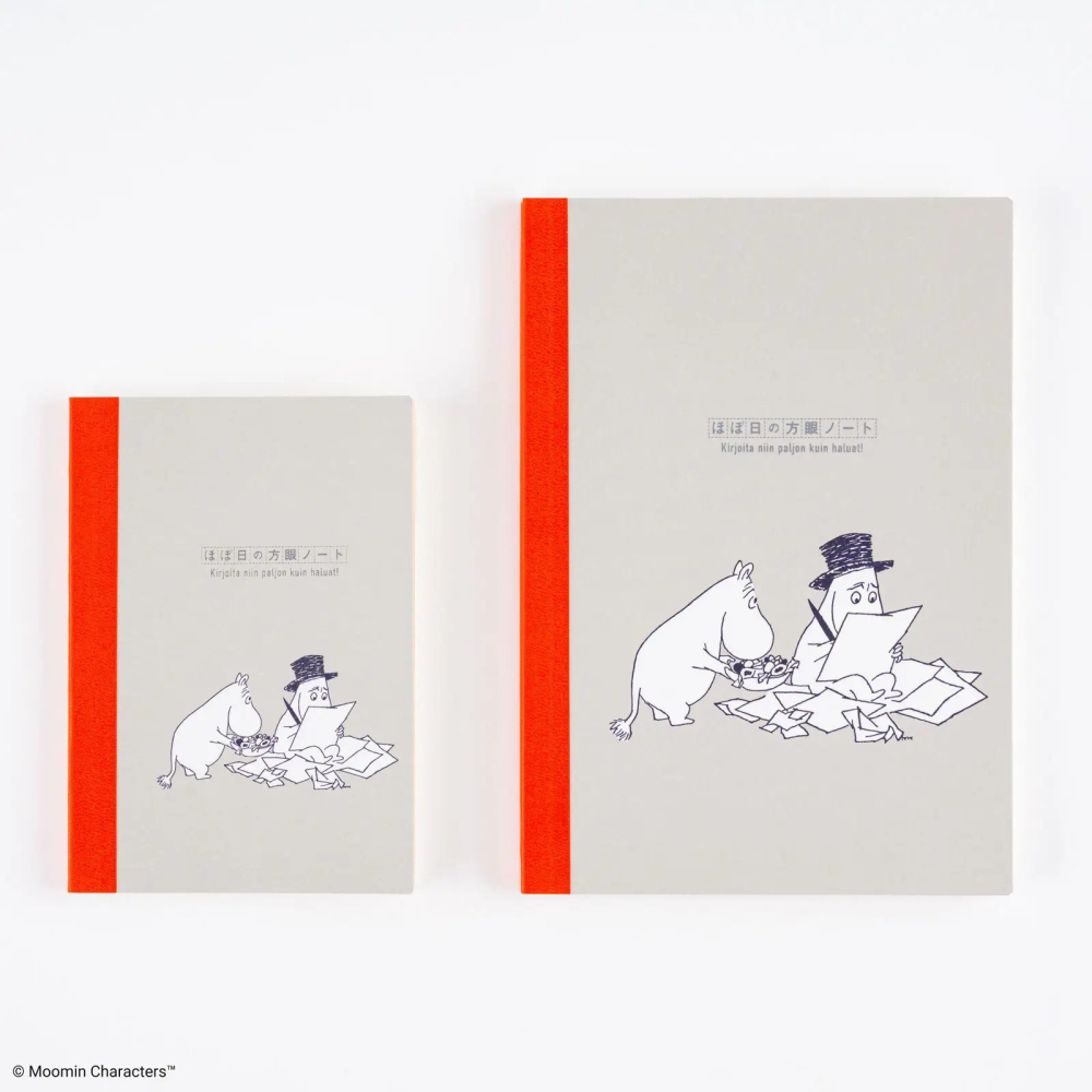 【預購】HOBO日手帳 方格筆記本 MOOMIN 姆明 嚕嚕米 A6文庫本240頁/A5大本288頁 (3.7mm方眼格-細節圖2
