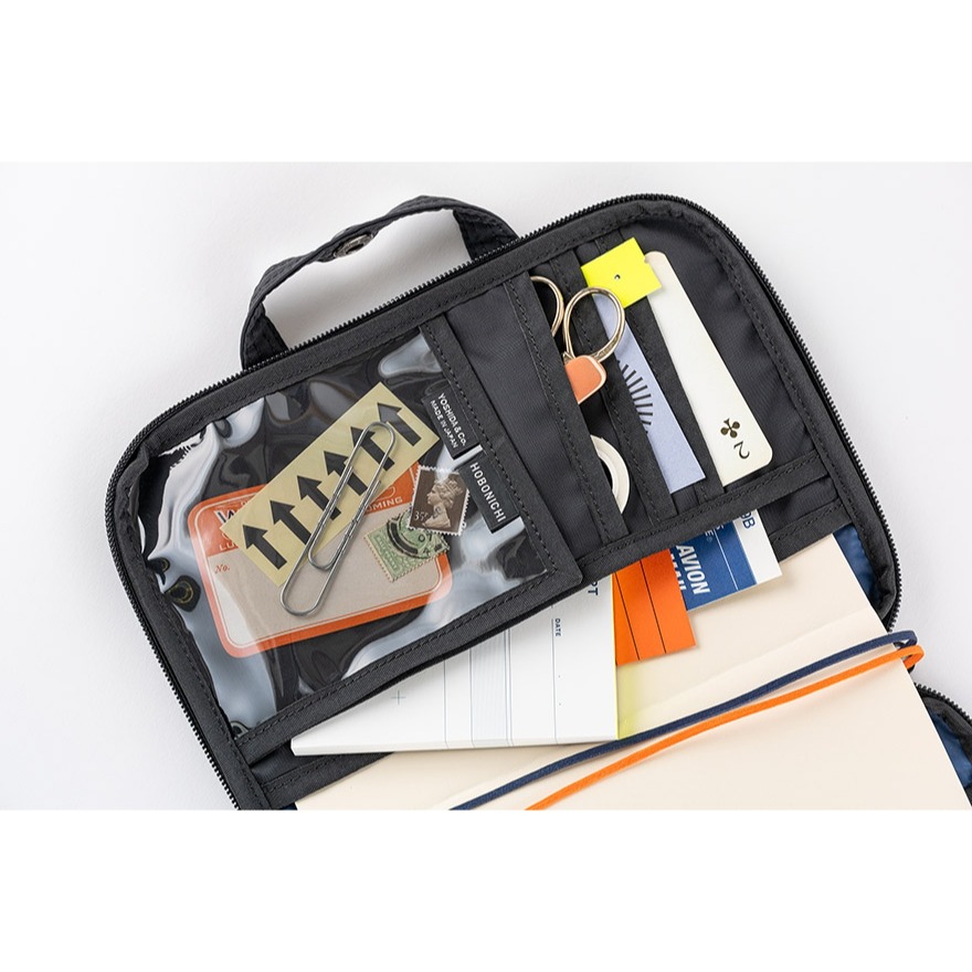 【預購】HOBO日手帳外皮 A5大本 POTR Stroll 黑色 拉鍊包 PORTER書皮 書衣 Hobonichi-細節圖10