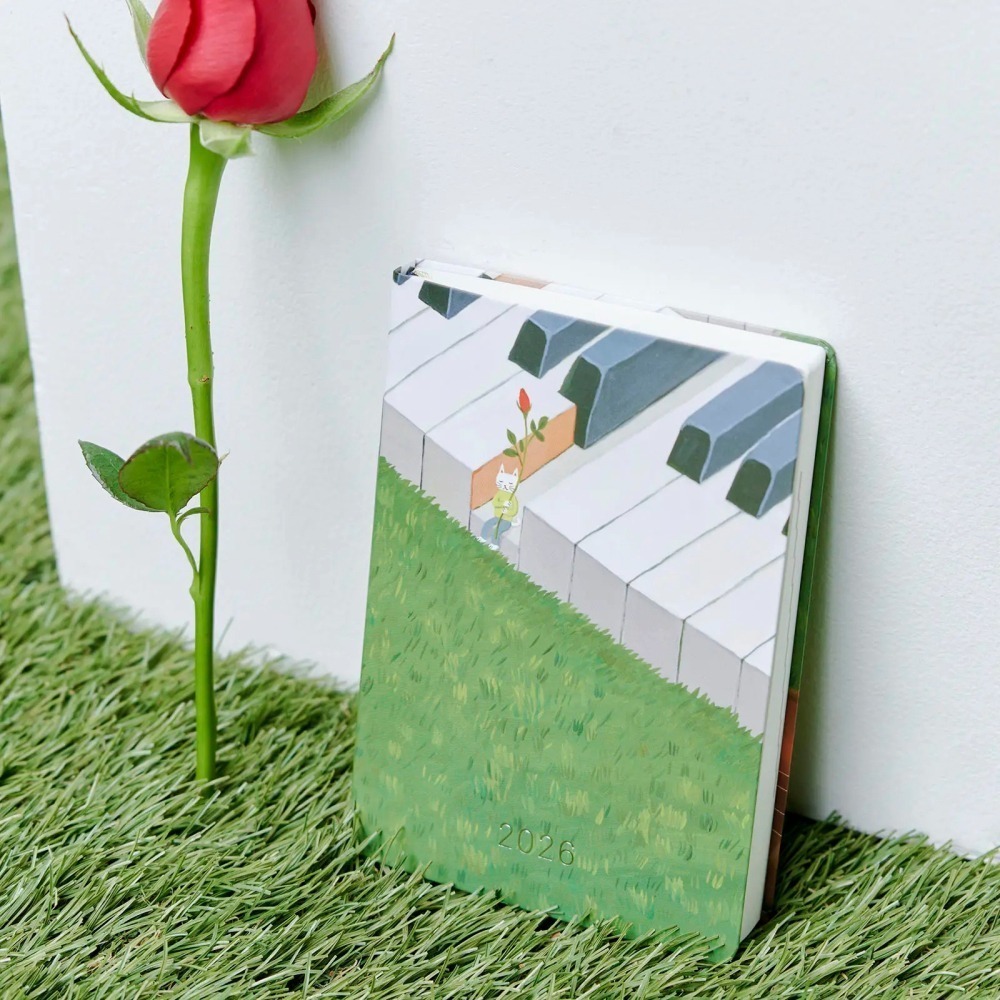 【預購】HOBO日2026年HON手帳書 A6文庫本 久保田寛子 等待和音 日文/英文版-細節圖2