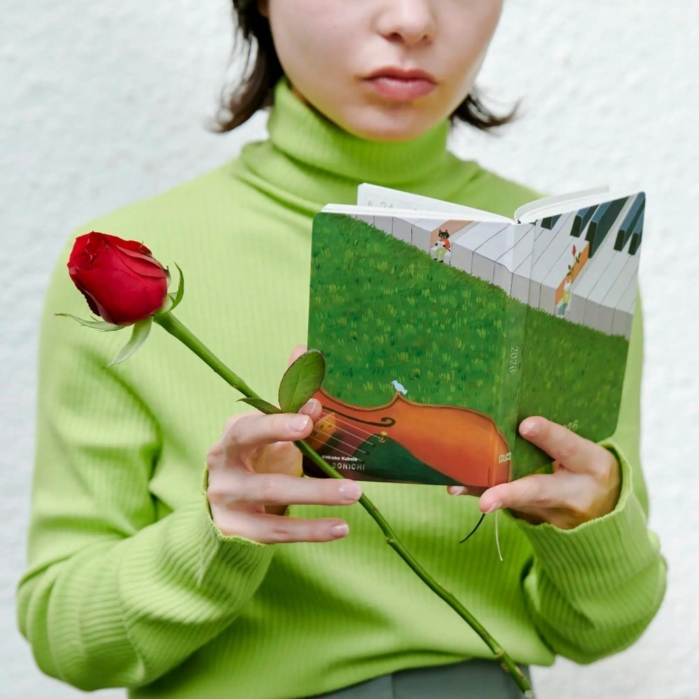 【預購】HOBO日2026年HON手帳書 A6文庫本 久保田寛子 等待和音 日文/英文版-細節圖3