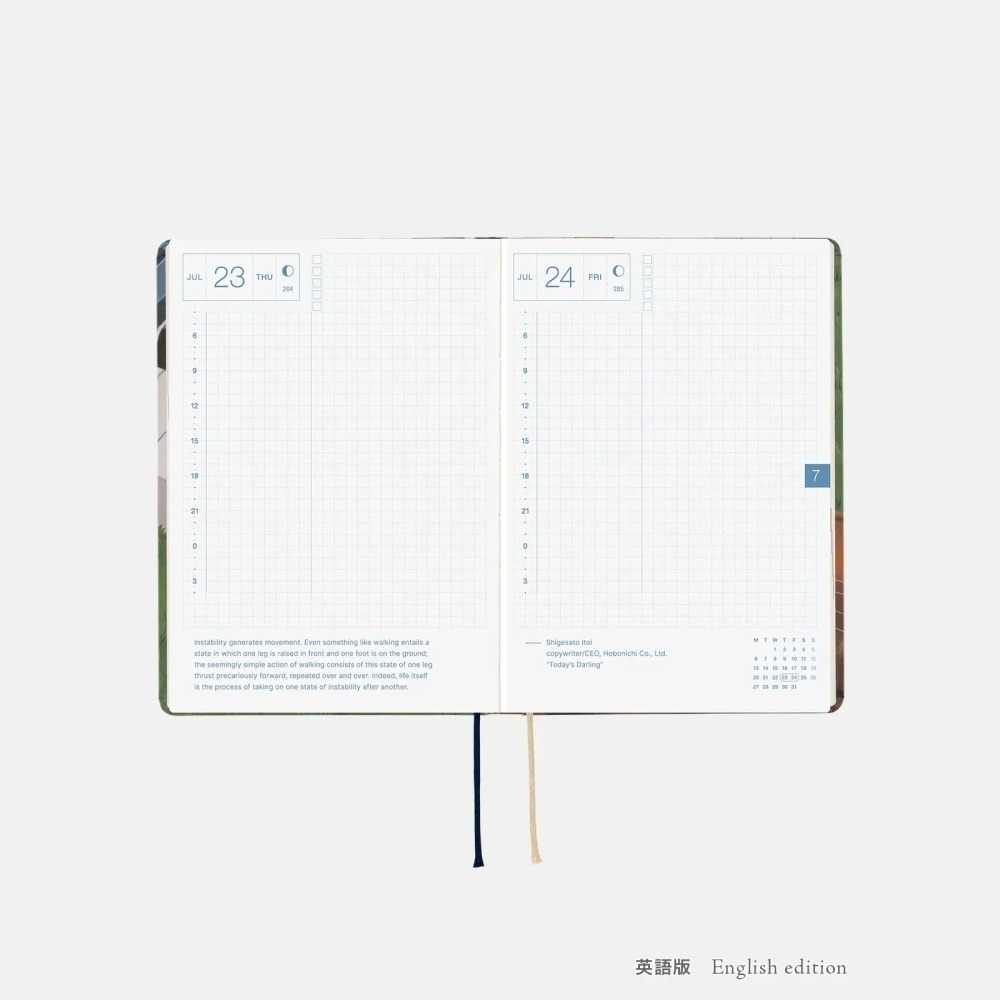 【預購】HOBO日2026年HON手帳書 A6文庫本 久保田寛子 等待和音 日文/英文版-細節圖9