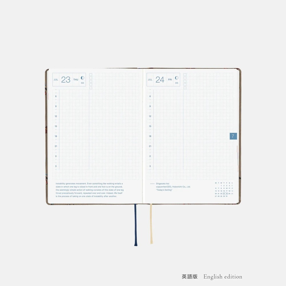 【預購】HOBO日2026年HON手帳書 A6文庫本 奔馳的馬群 領帶花紋系列 日文/英文版 Horses-細節圖9