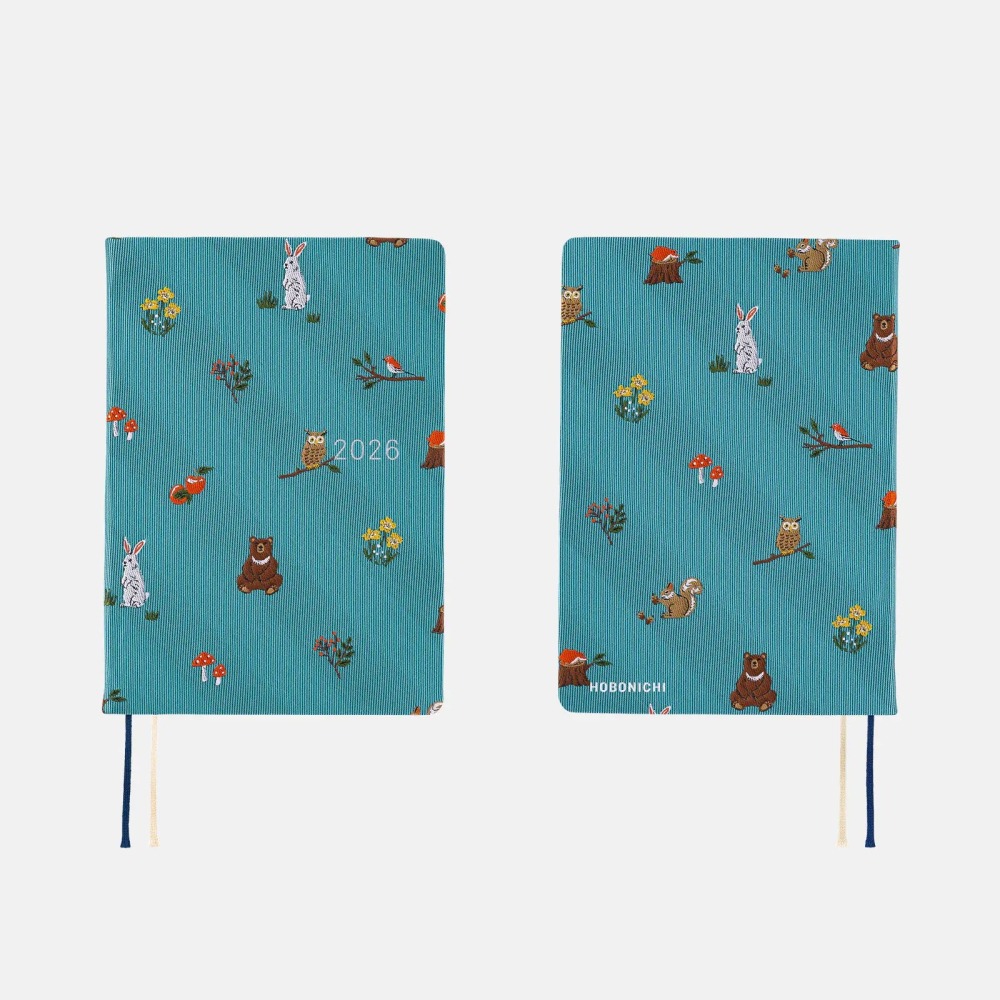 【預購】HOBO日2026年HON手帳書 A6文庫本 In the Forest 領帶花紋系列 日文/英文版-細節圖4