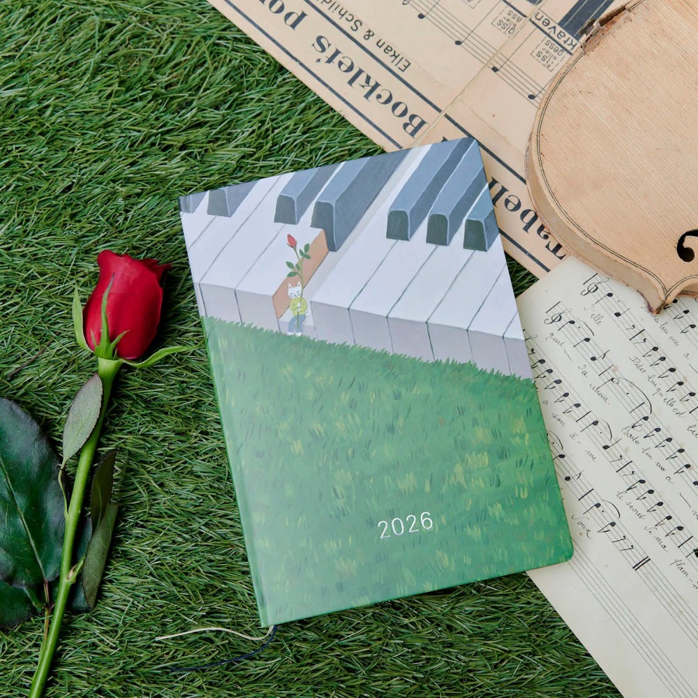 【預購】HOBO日2026年HON手帳書 A5大本 久保田寛子 等待和音 日文/英文版-細節圖2