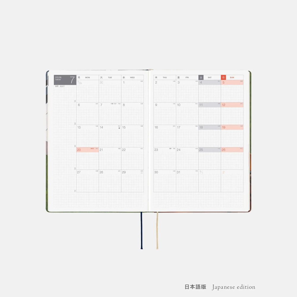 【預購】HOBO日2026年HON手帳書 A5大本 久保田寛子 等待和音 日文/英文版-細節圖4