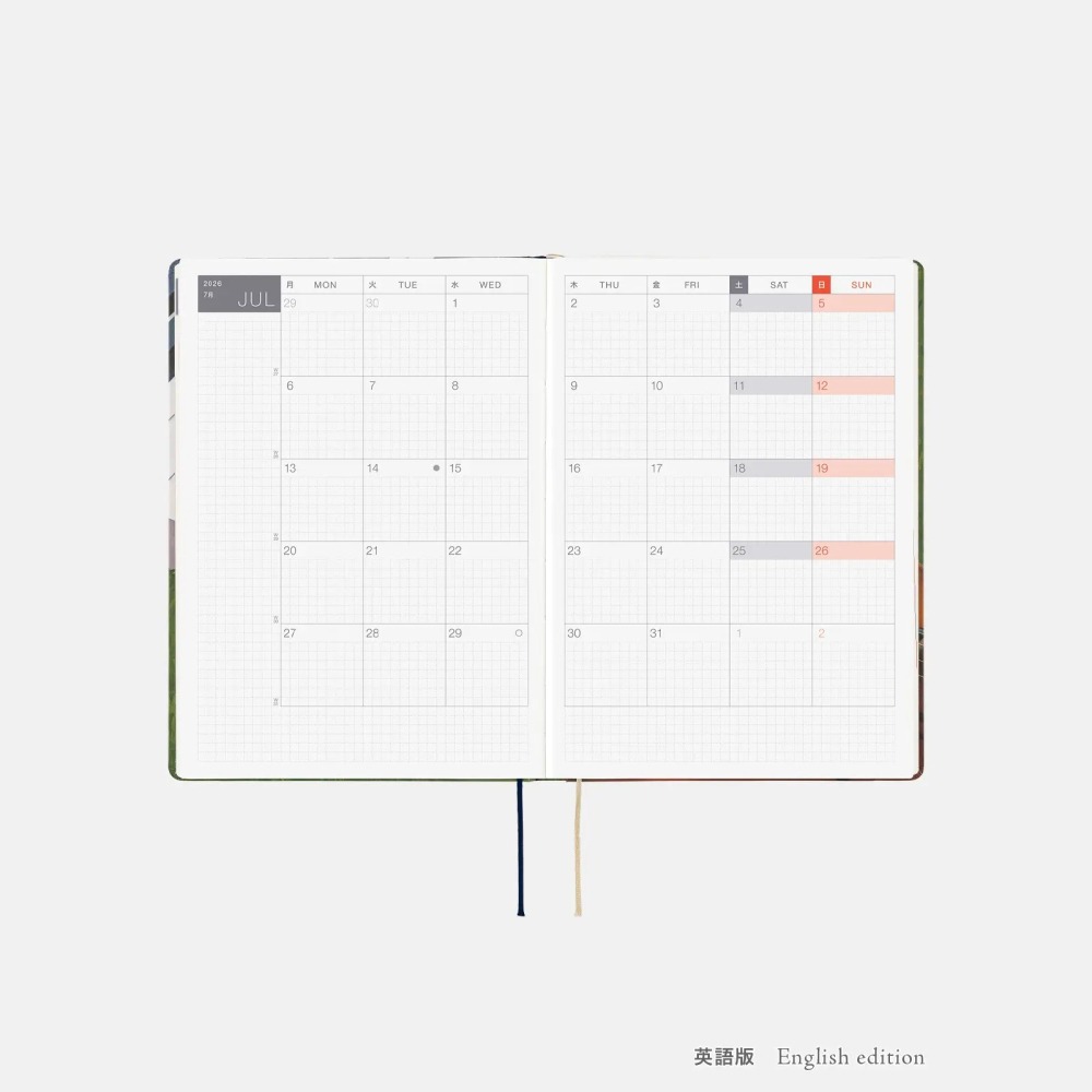 【預購】HOBO日2026年HON手帳書 A5大本 久保田寛子 等待和音 日文/英文版-細節圖8