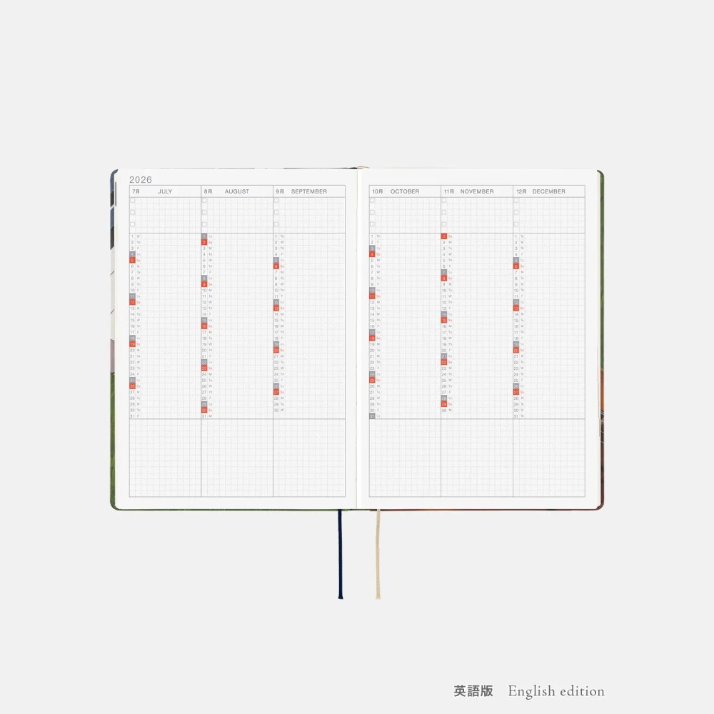 【預購】HOBO日2026年HON手帳書 A5大本 久保田寛子 等待和音 日文/英文版-細節圖10