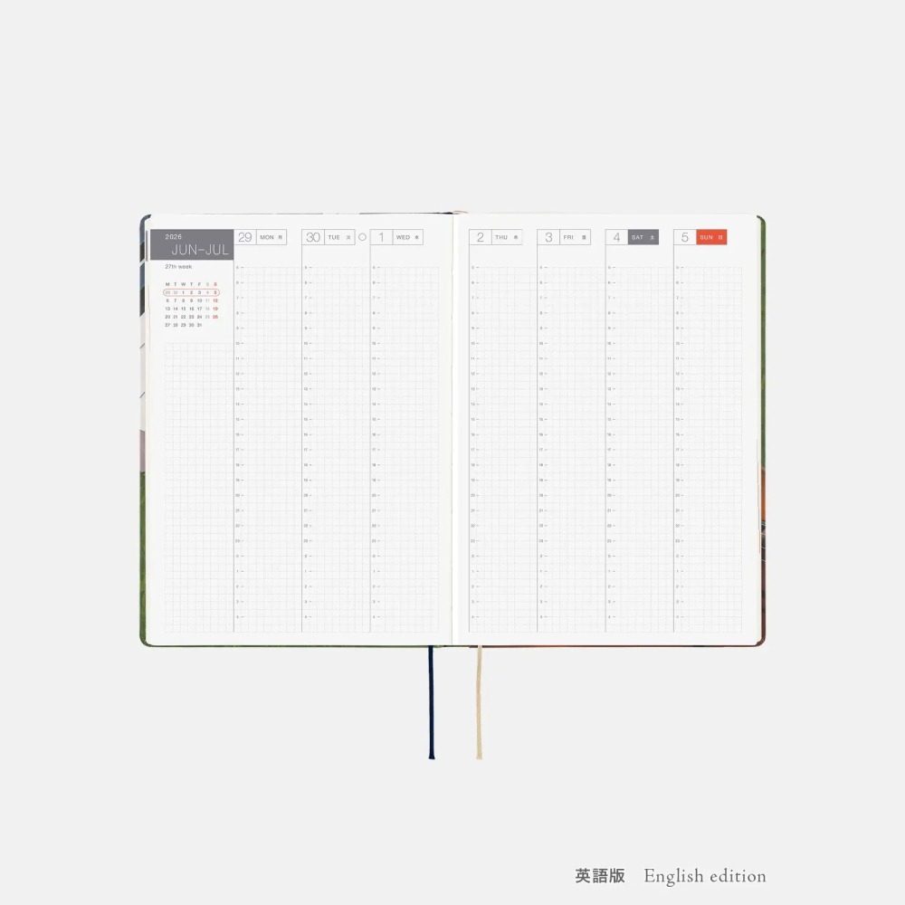 【預購】HOBO日2026年HON手帳書 A5大本 久保田寛子 等待和音 日文/英文版-細節圖11
