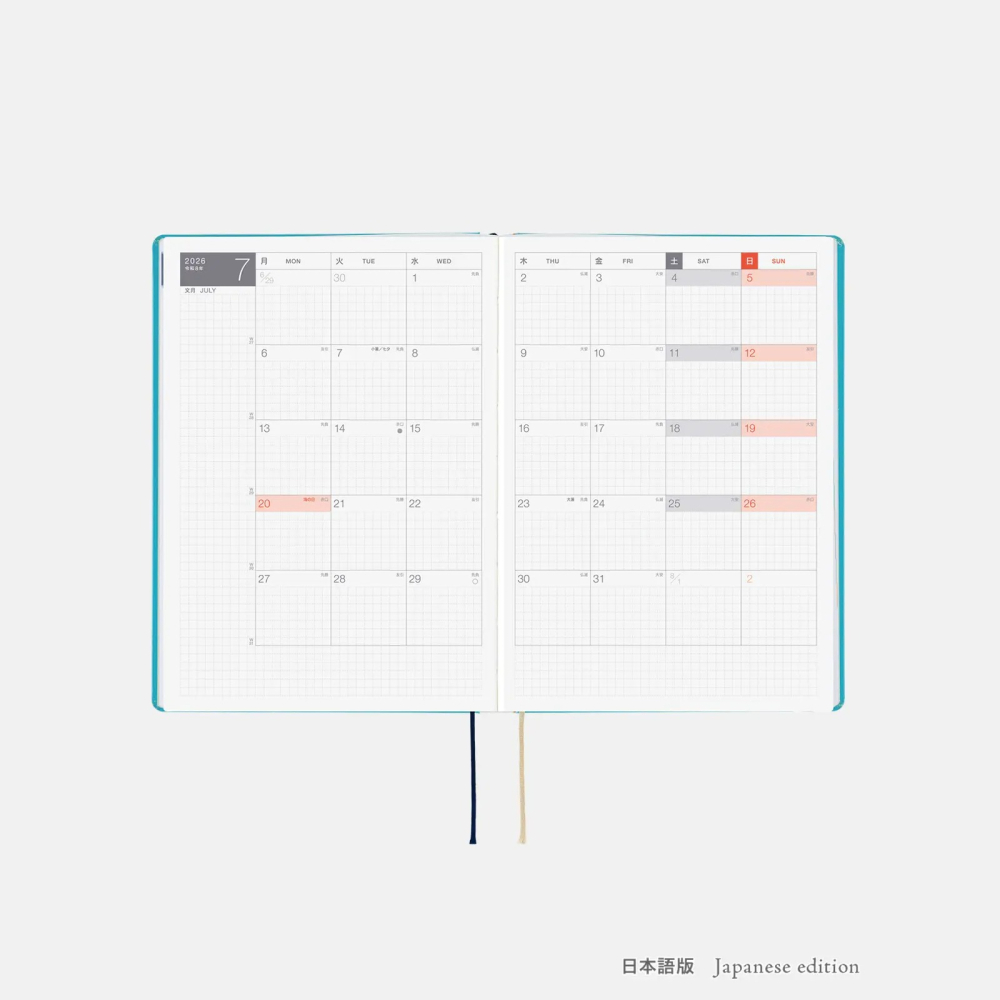 【預購】HOBO日2026年HON手帳書 A5大本 小房子 Virginia Lee Burton 小屋 日文/英文版-細節圖6