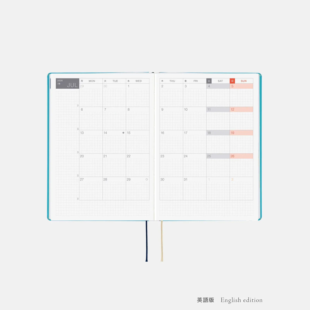 【預購】HOBO日2026年HON手帳書 A5大本 小房子 Virginia Lee Burton 小屋 日文/英文版-細節圖9