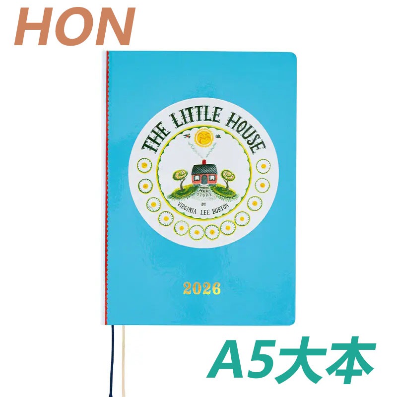 【預購】HOBO日2026年HON手帳書 A5大本 小房子 Virginia Lee Burton 小屋 日文/英文版-規格圖11