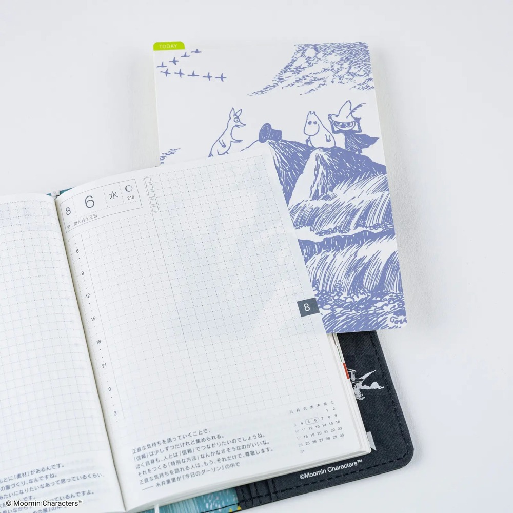 【現貨】HOBO日 墊板尺 MOOMIN 嚕嚕米 姆明 (A6/weeks/A5 三種尺寸) 手帳週邊-細節圖5