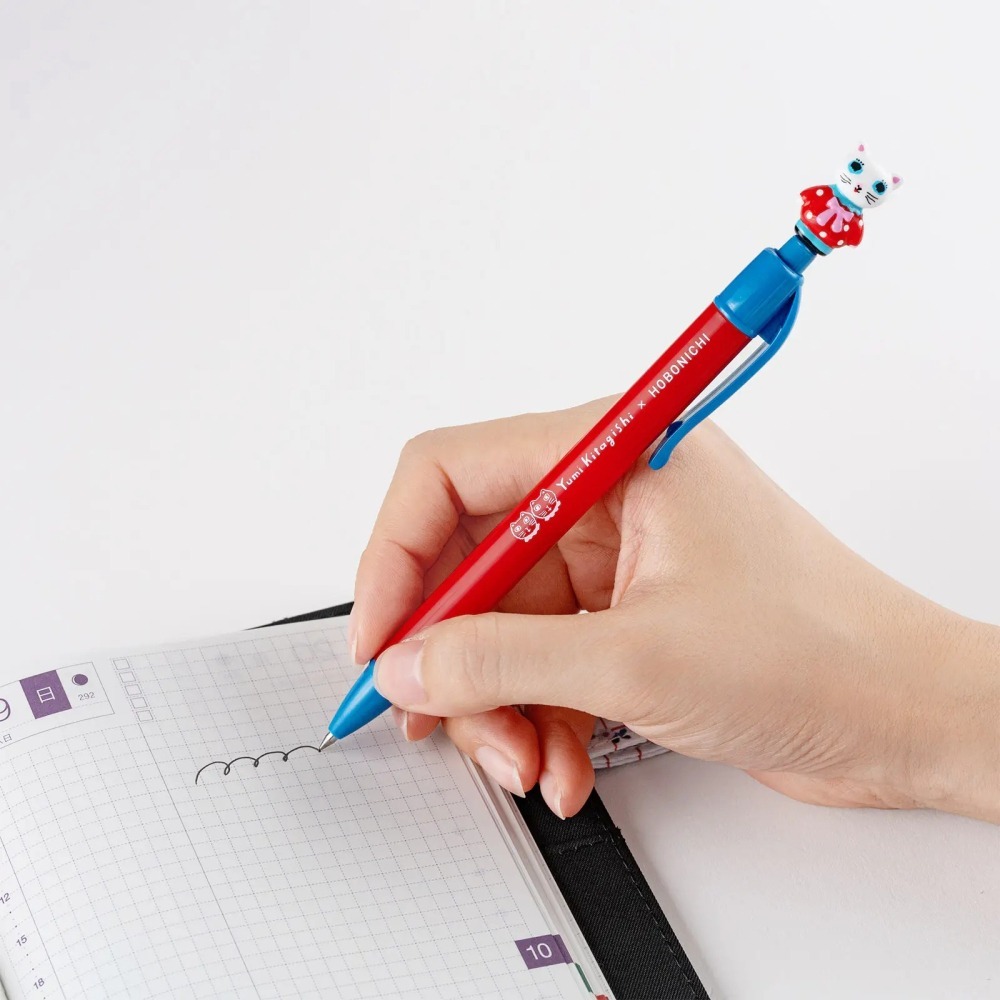 HOBO日手帳 北岸由美 白貓公仔筆 0.5mm HOBONICHI 手帳週邊-細節圖5