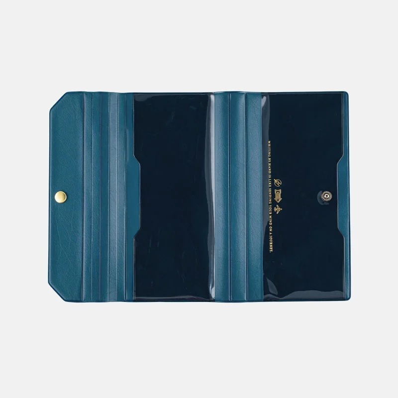 【預購】HOBO日Weeks收納包 aileron 海軍藍 深藍 PVC 三折式 週手帳 書衣 書皮 NAVY-細節圖6