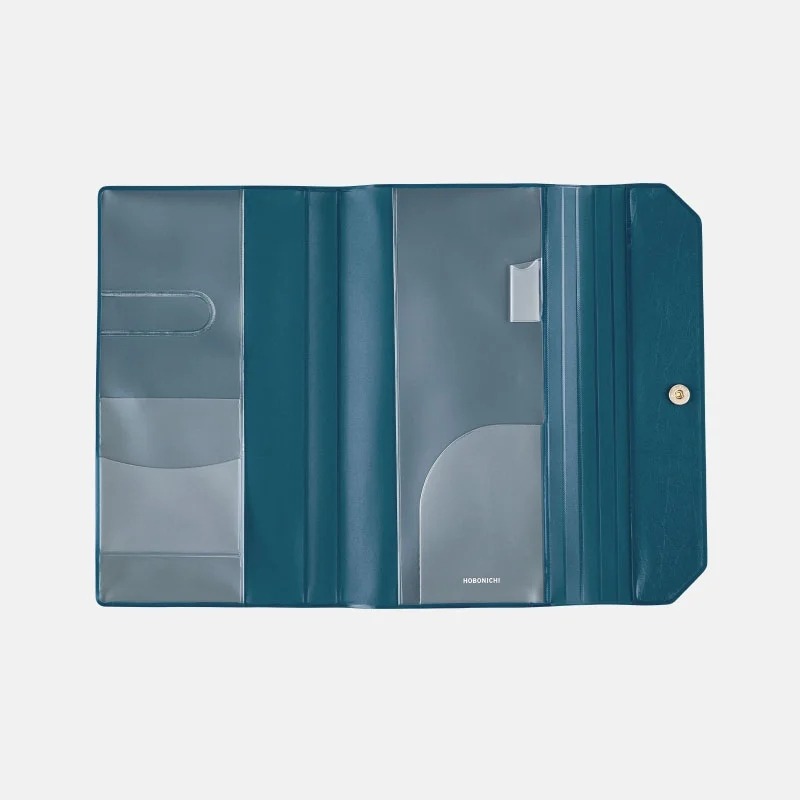 【預購】HOBO日Weeks收納包 aileron 海軍藍 深藍 PVC 三折式 週手帳 書衣 書皮 NAVY-細節圖7