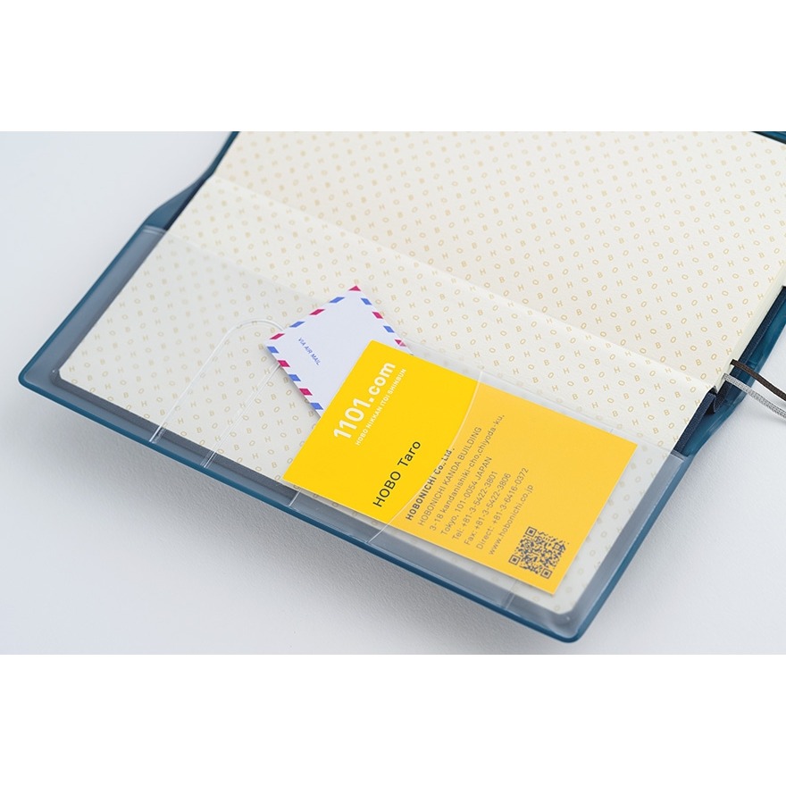 【預購】HOBO日Weeks收納包 aileron 海軍藍 深藍 PVC 三折式 週手帳 書衣 書皮 NAVY-細節圖10