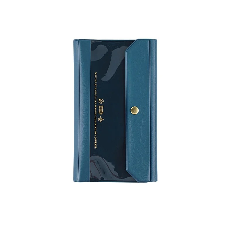 【預購】HOBO日Weeks收納包 aileron 海軍藍 深藍 PVC 三折式 週手帳 書衣 書皮 NAVY-規格圖11