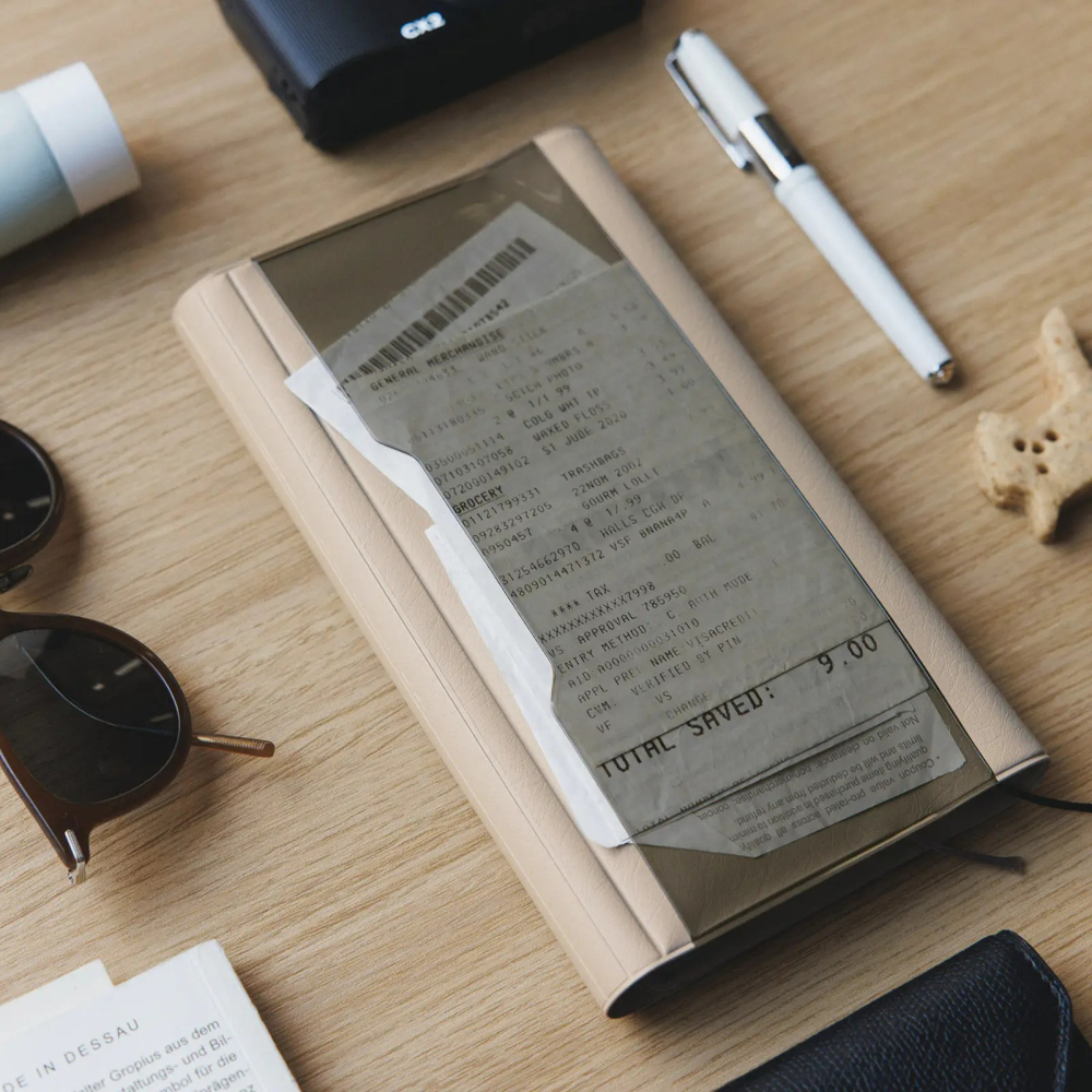 【預購】HOBO日Weeks收納包 aileron 海軍藍 灰色 PVC 三折式 週手帳 書衣 書皮 副翼 Gray-細節圖4