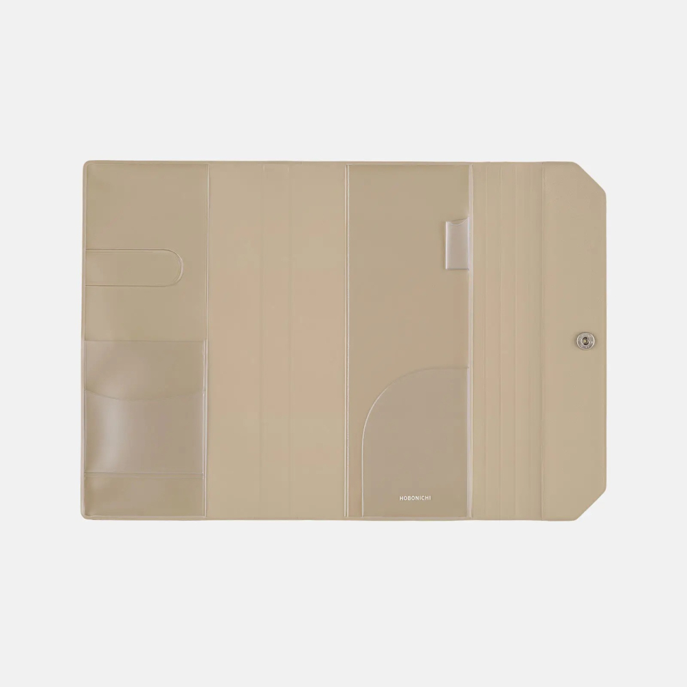 【預購】HOBO日Weeks收納包 aileron 海軍藍 灰色 PVC 三折式 週手帳 書衣 書皮 副翼 Gray-細節圖7