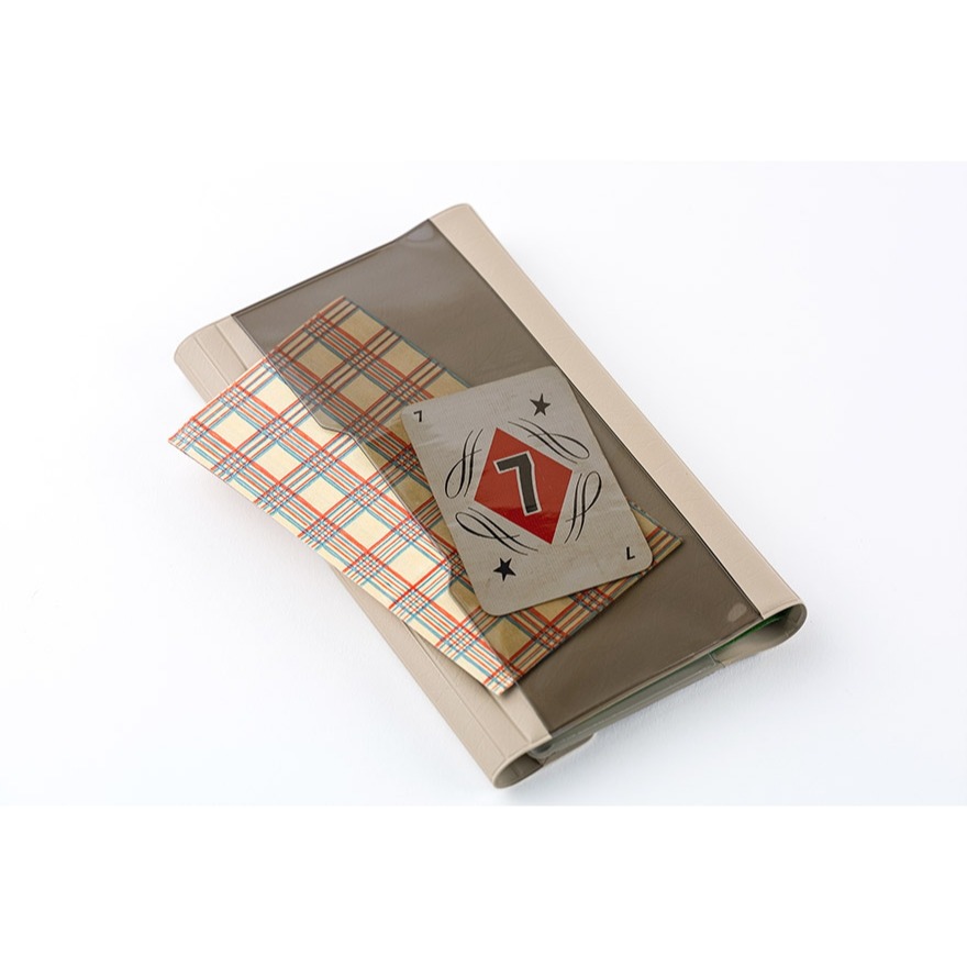 【預購】HOBO日Weeks收納包 aileron 海軍藍 灰色 PVC 三折式 週手帳 書衣 書皮 副翼 Gray-細節圖11