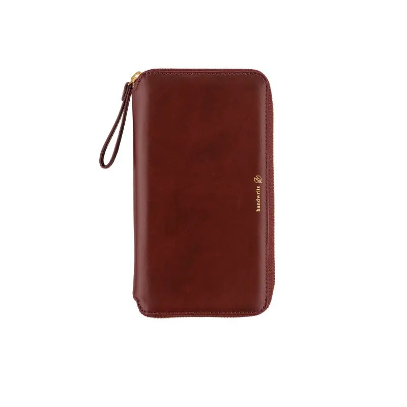 【預購】HOBO日Weeks收納包 amarone 葡萄酒紅 壓紋拉鍊包 PU合皮 週手帳書衣 Single Color-規格圖11