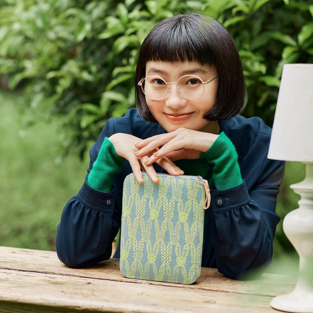 【預購】HOBO日手帳外皮 A6文庫本 pomppia（light blue）皆川明 minä perhonen 拉鍊包-細節圖5