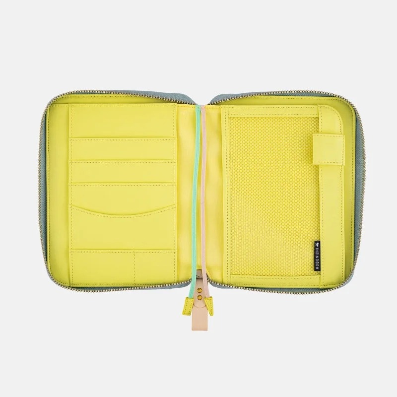 【預購】HOBO日手帳外皮 A6文庫本 pomppia（light blue）皆川明 minä perhonen 拉鍊包-細節圖8