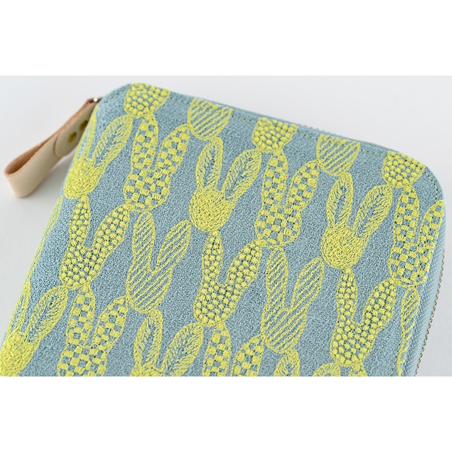 【預購】HOBO日手帳外皮 A6文庫本 pomppia（light blue）皆川明 minä perhonen 拉鍊包-細節圖11