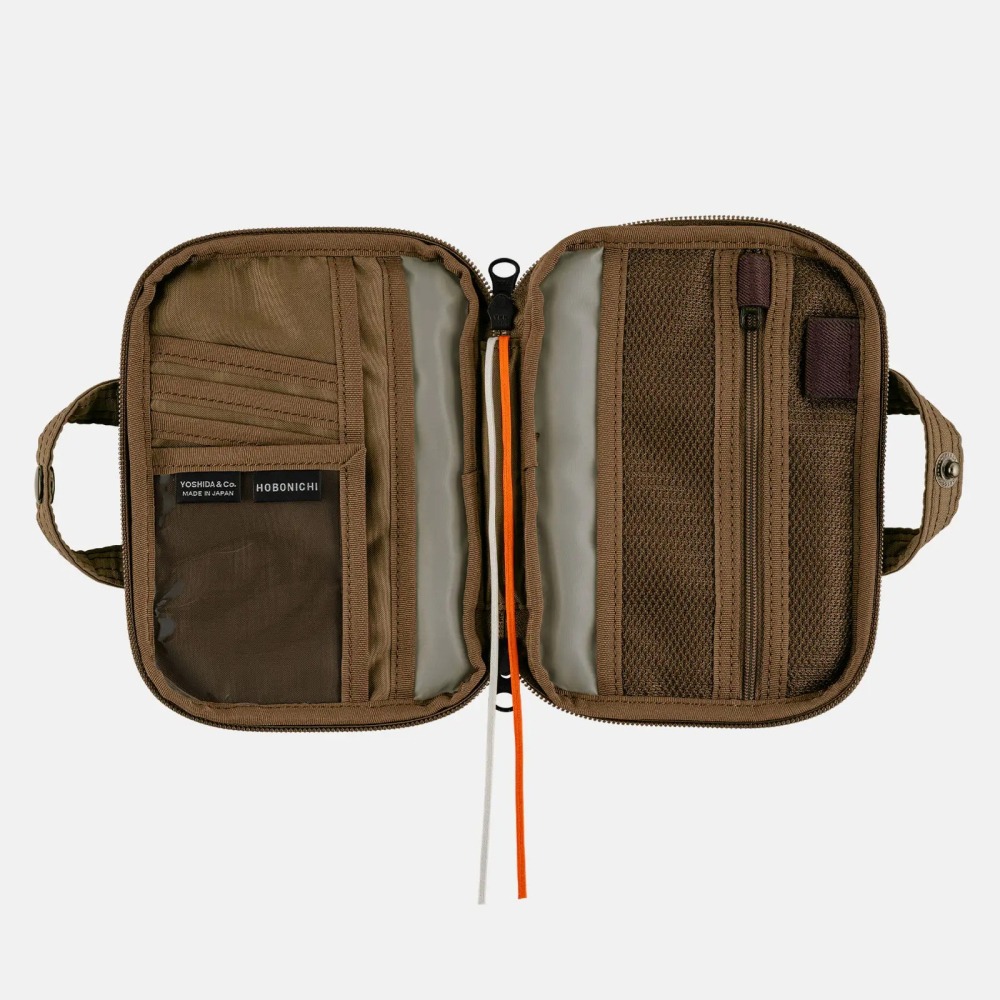 【預購】HOBO日手帳外皮 A6文庫本 POTR Stroll (淺棕色) 拉鍊包 PORTER 書皮書衣-細節圖8