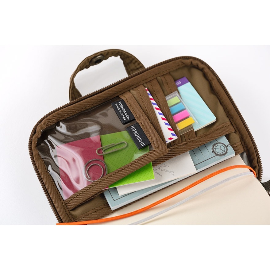 【預購】HOBO日手帳外皮 A6文庫本 POTR Stroll (淺棕色) 拉鍊包 PORTER 書皮書衣-細節圖10