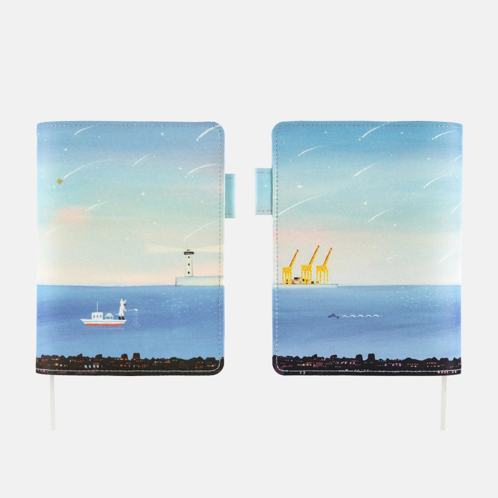 【預購】HOBO日 五年手帳專用書衣 A6文庫本 久保田寛子 大海在黎明時的夢 5年手帳書皮-細節圖6