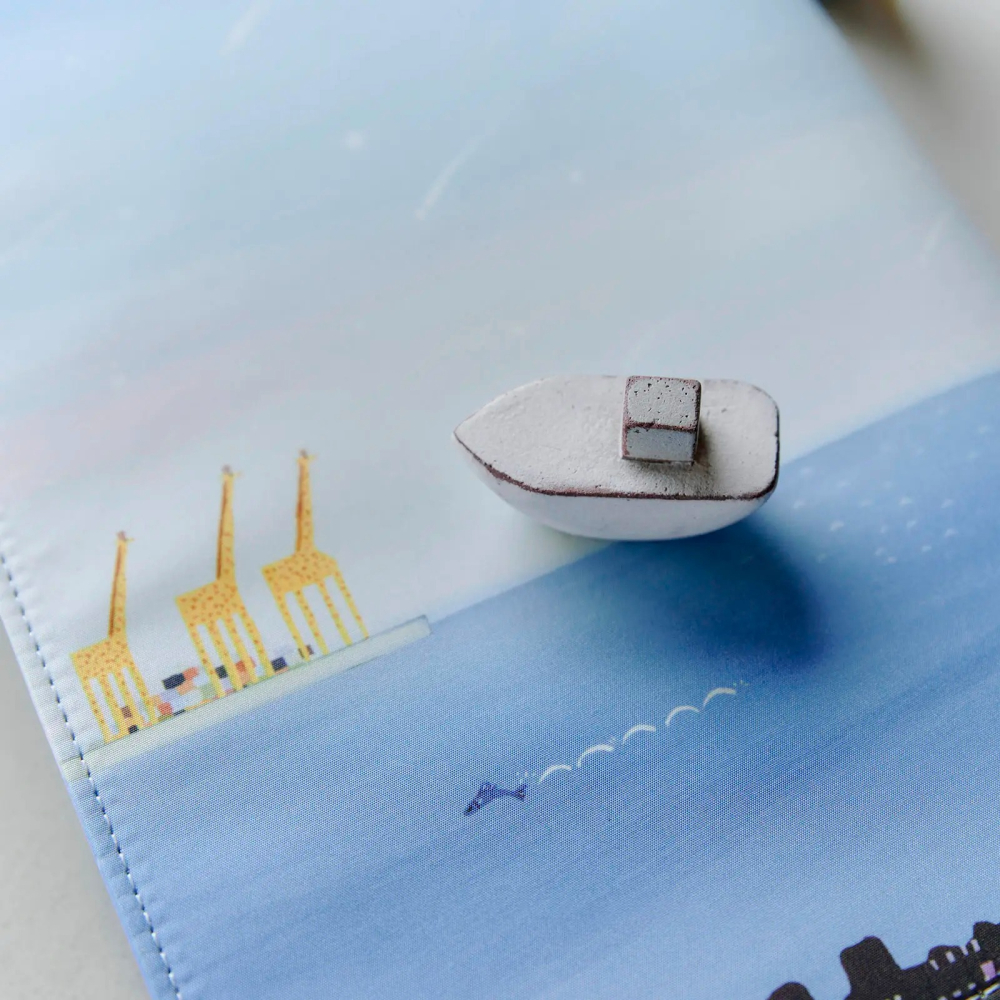 【預購】HOBO日 五年手帳專用書衣 A5大本 久保田寛子 大海在黎明時的夢 5年手帳書皮-細節圖4