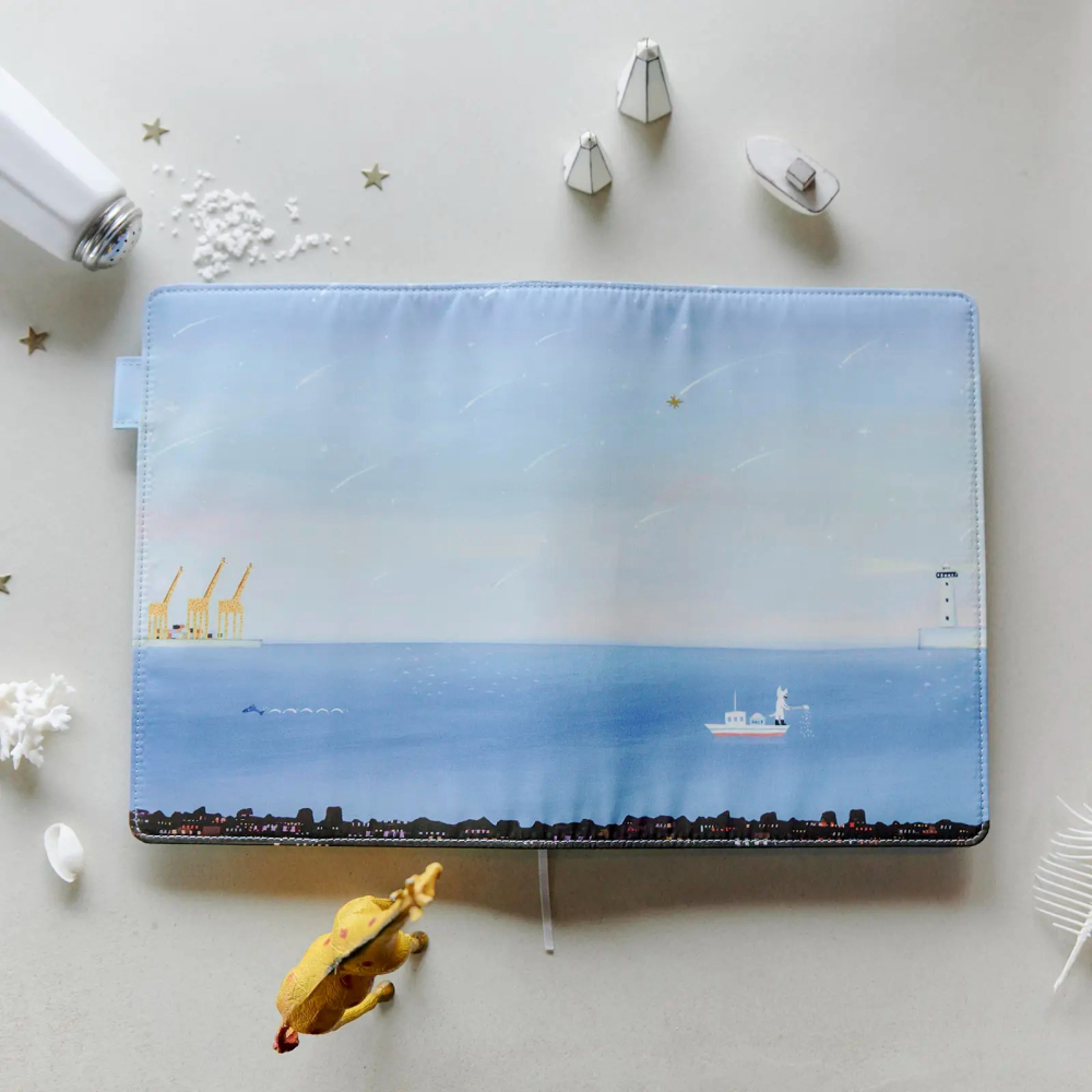 【預購】HOBO日 五年手帳專用書衣 A5大本 久保田寛子 大海在黎明時的夢 5年手帳書皮-細節圖5