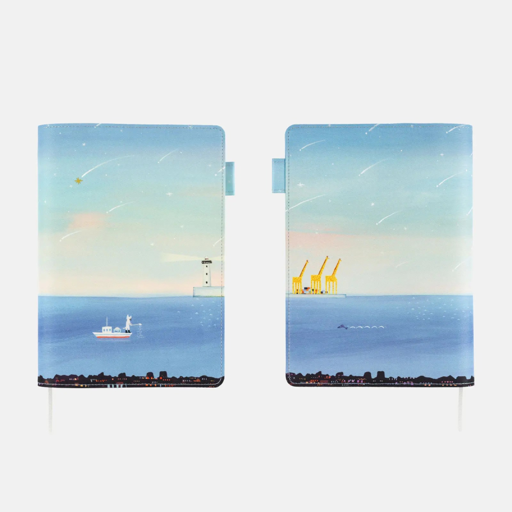 【預購】HOBO日 五年手帳專用書衣 A5大本 久保田寛子 大海在黎明時的夢 5年手帳書皮-細節圖6