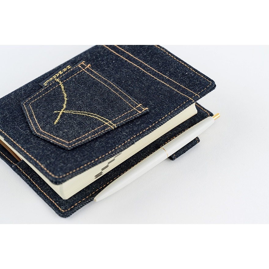 【預購】HOBO 五年手帳專用書衣 A6文庫本 INDIGO JEANS POCKET 牛仔褲 HOBO手帳-細節圖10