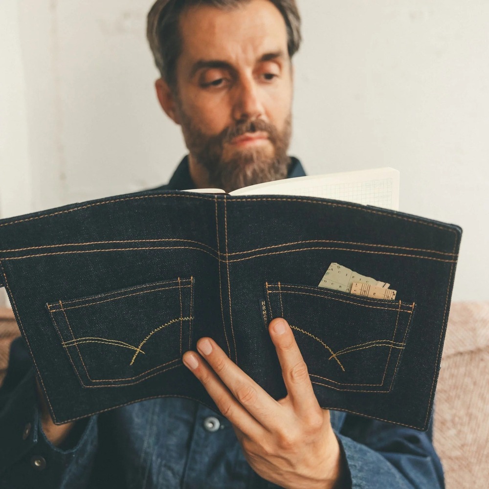 【預購】HOBO 五年手帳專用書衣 A5大本 INDIGO JEANS POCKET 牛仔褲 HOBO手帳-細節圖2