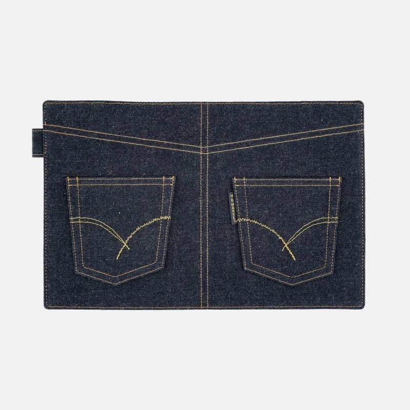 【預購】HOBO 五年手帳專用書衣 A5大本 INDIGO JEANS POCKET 牛仔褲 HOBO手帳-細節圖6