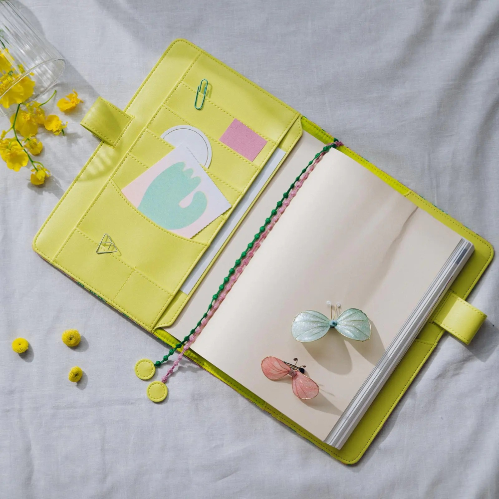 【預購】HOBO日手帳外皮 A5大本 skyful (yellow)皆川明 minä perhonen HOBO書衣-細節圖3