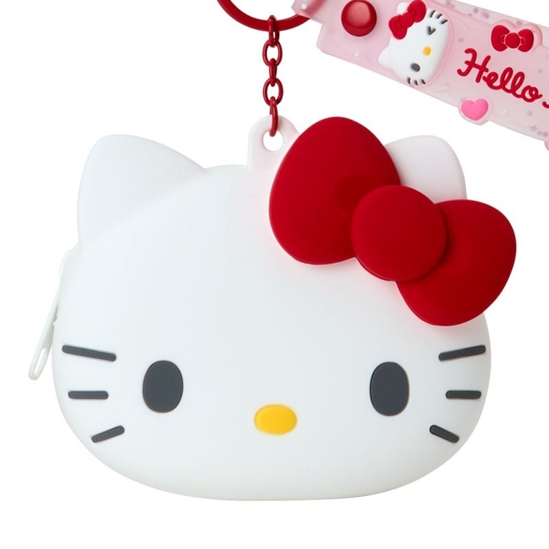 【現貨】日本三麗鷗 HELLO KITTY 矽膠 收納包 零錢包 8/21新款 （わたしのデコバッグ）-細節圖2