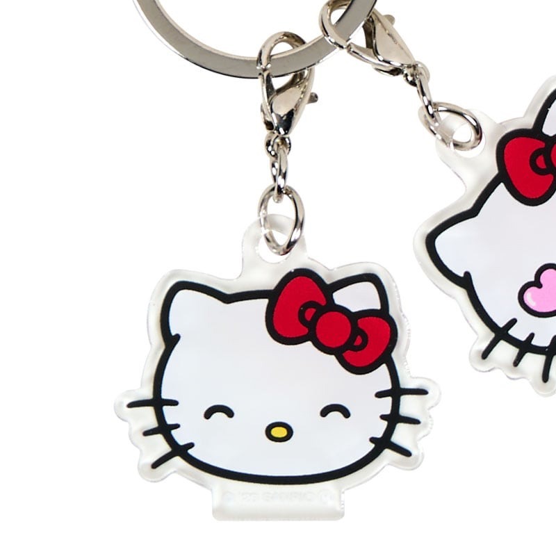 【現貨】日本三麗鷗 HELLO KITTY 四連壓克力鑰匙圈 (喜怒哀樂 表情包) SANRIO-細節圖2