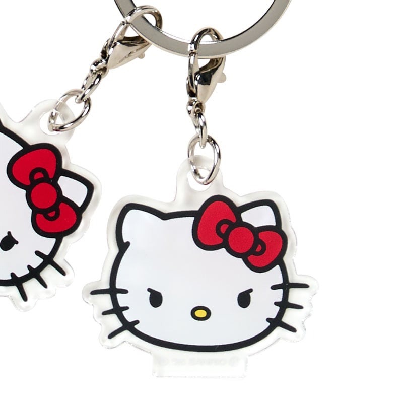 【現貨】日本三麗鷗 HELLO KITTY 四連壓克力鑰匙圈 (喜怒哀樂 表情包) SANRIO-細節圖5