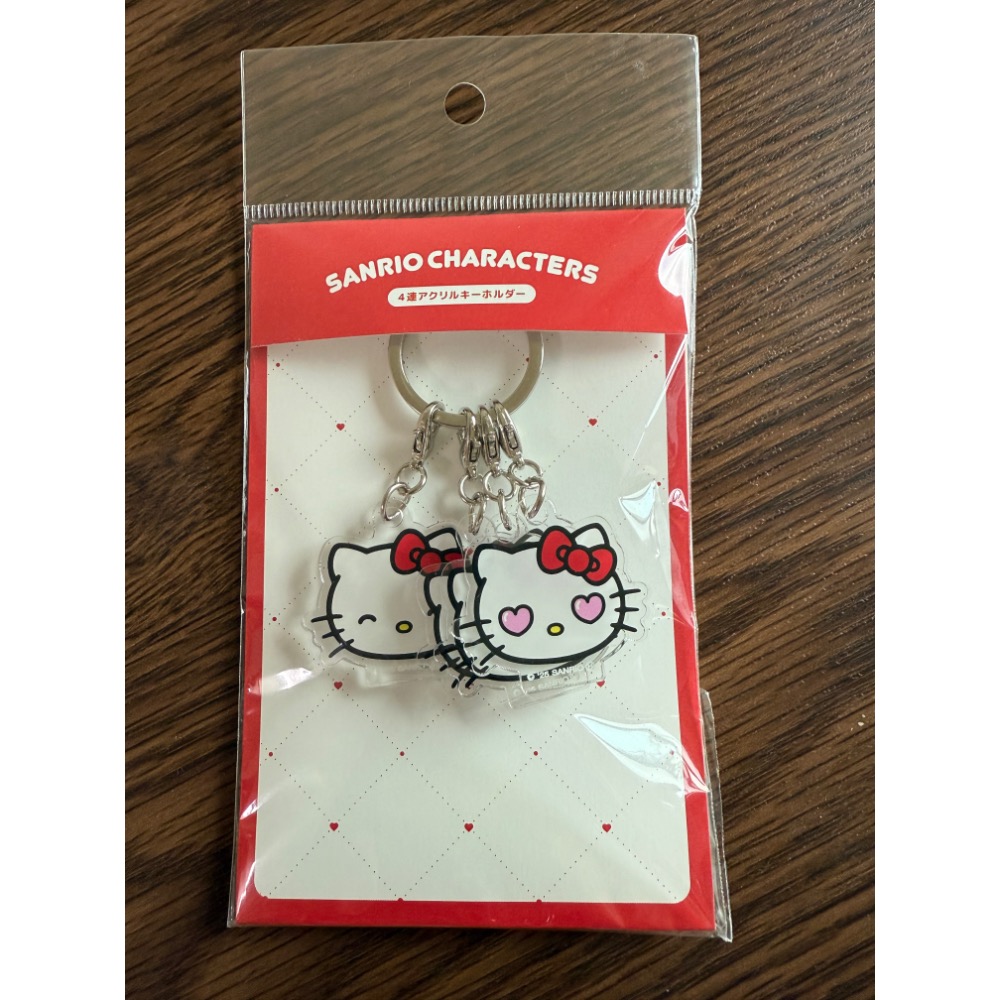 【現貨】日本三麗鷗 HELLO KITTY 四連壓克力鑰匙圈 (喜怒哀樂 表情包) SANRIO-細節圖6