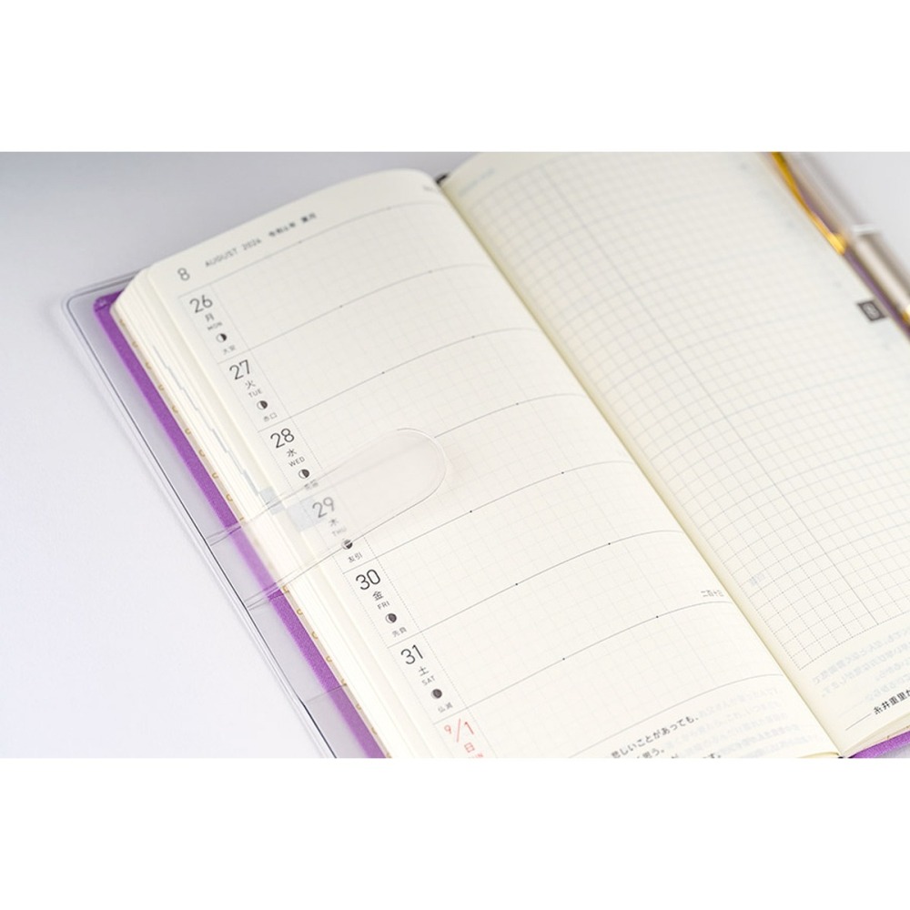 【預購】HOBO日手帳週邊 Weeks Cover 早苗優里 森林中的湖泊 森之湖 圖案印花透明書套保護套-細節圖7